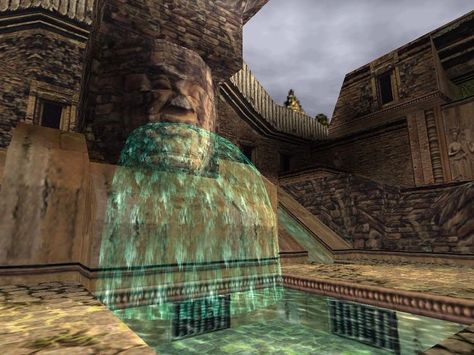 Waterfall Temple, Tomb Raider 4, Graphics Game, Low Poly Games, Concept Art World, Dream Fantasy, Vintage Video Games, Retro Images, Retro Horror