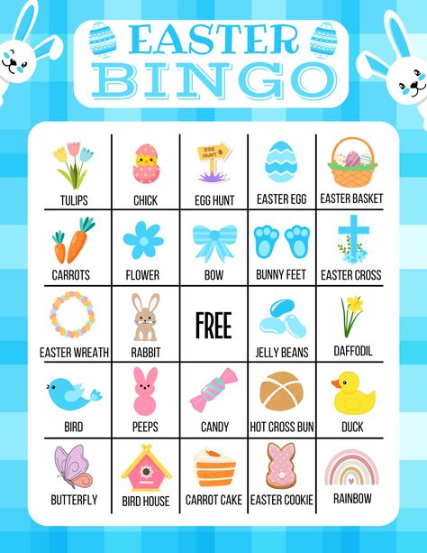 Free Printable Easter Bingo Game Easter Game Printables Free, Easter Bingo Free Printable, Christian Easter Bingo Free Printable, Easter Cootie Catcher Free Printable, Easter Pictionary Free, Easter Word Scramble, Prudent Penny Pincher, Bingo Card Template, Easter Bingo