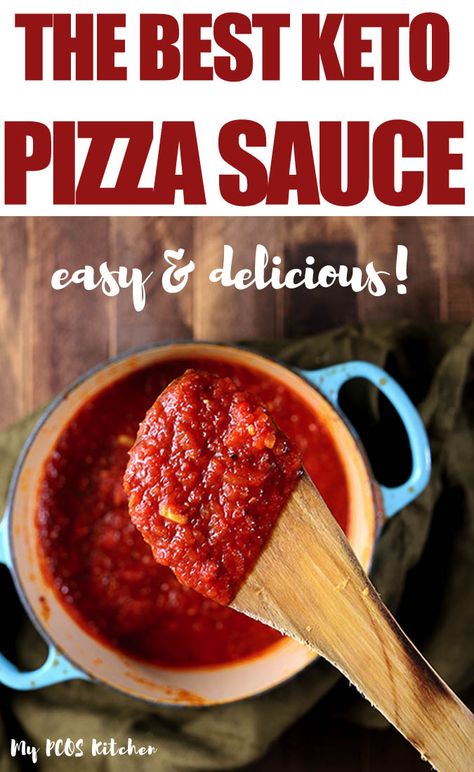 This homemade pizza sauce recipe is the perfect Italian homemade sauce. It's easy and authentic, you can make this low carb pizza sauce with fresh tomatoes or canned tomatoes! #tomato #tomatosauce #pizzasauce #mypcoskitchen Pizza Sauce With Fresh Tomatoes, Low Carb Pizza Sauce, Pizza Sauce Easy, Best Keto Pizza, Keto Pizza Sauce, Sauce With Fresh Tomatoes, Pizza Sauce Recipe, Canned Tomatoes, Pizza Sauce Homemade