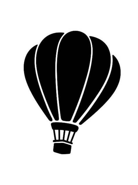 Hot Air Balloon Stencil, Hot Air Balloon Silhouette, Stencil Art Ideas, Baby Flash Cards, Hot Air Balloon Craft, Photo Album Diy, Silhouette Vinyl, Silhouette Stencil, Stencil Template