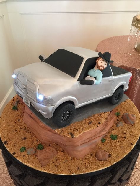 Pick Up Truck Cakes For Men, Pick Up Truck Cake, Pickup Truck Cake, Truck Cakes For Men, Truck Cake, Car Cakes For Men, Groomsman Cake, Roblox Birthday Cake, Cars Birthday Cake