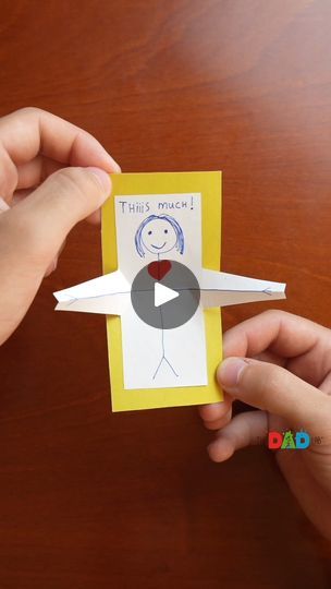 1.9M views · 9.7K reactions | Simple I Love You Card | TheDadLab | TheDadLab · Original audio I Love You Origami, Hug Craft, Hug Card, Cute Hug, Creative Origami, Happy Birthday Card Funny, Weekend Crafts, Slider Cards, Family Fun Games