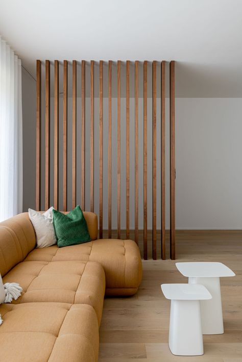 Project R.R. | Aro Wood Partition, Wooden Partitions, Metal Side Table, Room Partition, Modern Room, Handmade Wood, Shutters, Solid Oak, Bedroom Interior