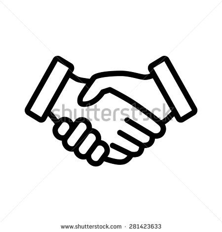 Business handshake / agreement handshake line art icon for apps and websites - stock vector Business Handshake, Icon For Apps, Trust Logo, Cart Logo, Revocable Living Trust, Hand Icon, Free Tattoo Designs, Hands Icon, Line Art Vector