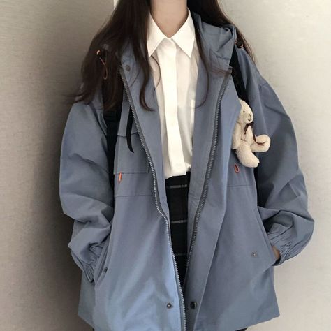 Preppy Jacket, Techwear Jacket, Preppy Mode, Estilo Harajuku, 일본 패션, Estilo Preppy, Cargo Jacket, Korean Casual, Oversized Jacket