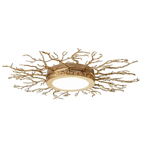 Twig Ceiling Fixture-Brass Global Views, Light Fixtures Flush Mount, Ceiling Light Fixture, Energy Efficient Lighting, Led Flush Mount, Flush Ceiling Lights, Flush Mount Lighting, Flush Mount Ceiling, Ceiling Light Fixtures