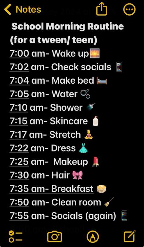 Preppy School Routine List, Year 6 Morning Routine, 8th Grade Morning Routine, Morning Routine Teenage Girl For School, Back To School Routines For Teens, 6:30 Morning Routine, Morning Routine For Teens, Night Routine For School, Night Before School Routine