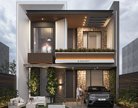 New Elevation Designs, Classic Elevation Design, Exterior Elevation Design, Front Elevation Designs Modern, Residence Elevation, Modern Front Elevation, Indian House Exterior Design, Home Elevation, House Structure Design