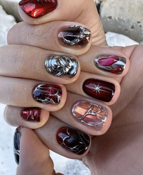 Masculine Nail Designs, Hairstyles Wallpaper, Thanksgiving Hairstyles, Mens Nails, Hippie Nails, Punk Nails, Hard Nails, Goth Nails, Grunge Nails