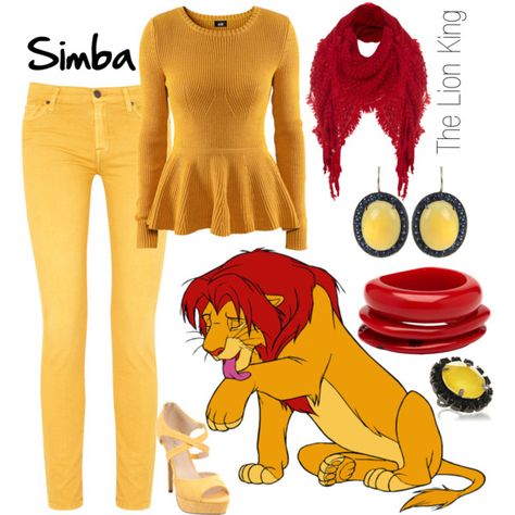 "Simba Inspired (The Lion King)" by koolkid4ever on Polyvore Lion King Outfits Women, Lion King Inspired Outfits, Movie Character Ideas, Closet Cosplay, Cruise 2023, Disney Bounds, King Outfit, Lion King Art, Disney Bounding