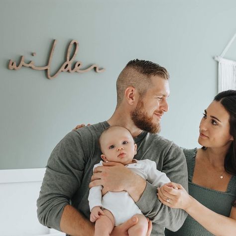 Sarah | Nursery Decor & Design on Instagram: “Our Walnut Nursery Name Scripts are a modern and elegant design. The walnut wood is distinguished by its dark tight grain. ⁠ ⁠ Don't forget…” Walnut Nursery, Baby Nursery Design, Hospital Birth, Nursery Name Sign, Letter Example, Nursery Name, Name Plaques, Name Design, Nursery Design