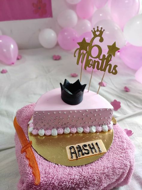 Half Month Cake Ideas, Half 6 Months Birthday Cake, 6 Month Bday Cake, 6 Months Birthday Cake For Girl, 1/2 Birthday Cake 6 Months Girl, 6 Month Birthday Decoration Ideas, Half Month Birthday Cake, Half Cake Birthday 6 Months Girl, Six Month Birthday Decoration