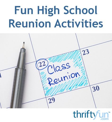 This is a guide about fun high school reunion activities. Breaking the ice at a high school reunion is easy if you plan some fun activities to get everyone involved and reminiscing. Reunion Activities, Class Reunion Planning, High School Activities, Reunion Games, Ice Breaker Games, High School Reunion, School Reunion, Class Reunion, Fun Activities To Do