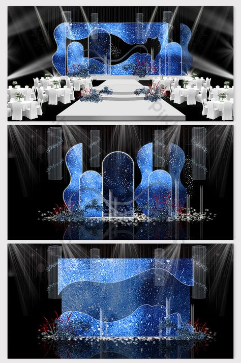 Star Theme Wedding, Moon Wedding Theme, Blue Starry Sky, Starry Wedding, Galaxy Wedding, Starry Night Wedding, Star Theme, Wedding Stage Design, Moon Wedding