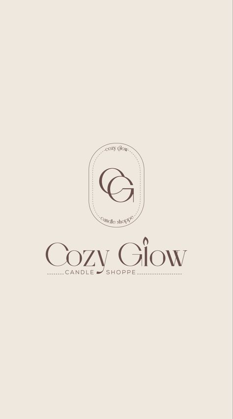 C&G initials for a business logo C G Logo Design, Cozy Logo Design, Sun Symbol Tattoo, Candle Logo Design Ideas, Cozy Modern Aesthetic, Candle Shop Logo, Candle Business Logo, Tooth Vector, Glow Logo