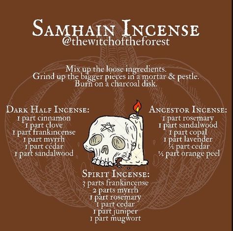 Herbal Oil Recipes, Incense Recipes, Wiccan Quotes, Incense Blends, Samhain Ritual, Witchcraft Symbols, Wiccan Sabbats, Samhain Halloween, Toil And Trouble