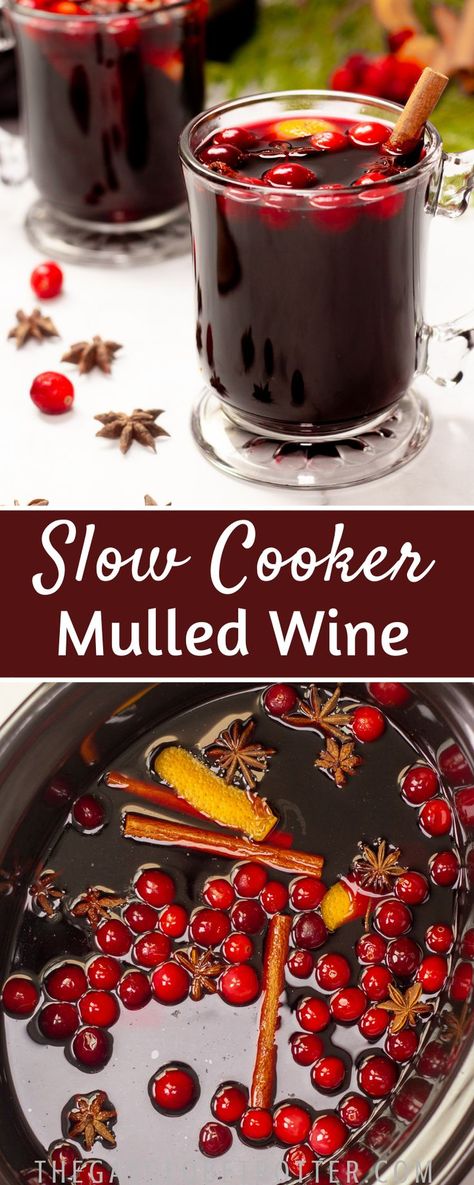 Crock Pot Mulled Wine, Mulled Wine Recipe Crockpot Apple Cider, Spiced Wine Recipe Crockpot, Spiced Mulled Wine, Crockpot Wine Recipes, Mulled Red Wine Recipe, Crockpot Wine, Mulled Red Wine, Mulled Christmas Wine