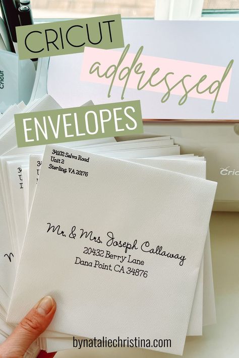 Address Envelopes With Cricut Cricut Party Invitations Diy, Cricut Wedding Invites Diy Invitation Templates, Best Cricut Font For Addressing Envelopes, Diy All In One Wedding Invitations, Fall Wedding Invitations Diy Cricut, Wedding Invites With Cricut, Addressing Wedding Invitations Cricut, Wedding Invite Addressing, Addressing Save The Dates