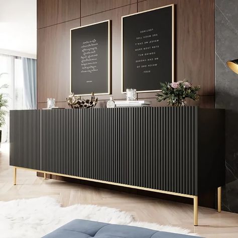 Nicole 75" Sideboard - Walmart.com Modern Sideboard Buffet In Dining Room, Dining Room Sideboard Modern, Built In Sideboard, Bar Sideboard, Buffet Credenza, Modern Sideboard Buffet, Sideboard Modern, Sideboard Decor, Sideboards Living Room