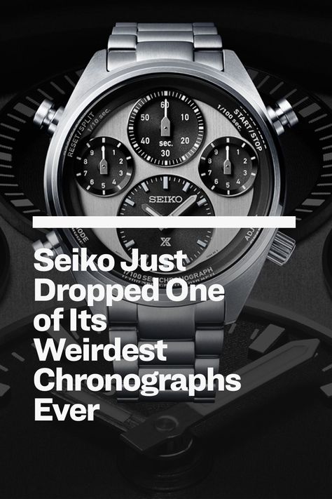 The newest Seiko Speedtimer looks funky, but there's purpose in its design. Seiko Speedtimer, Watch Design, Chronograph, Time Piece, Design