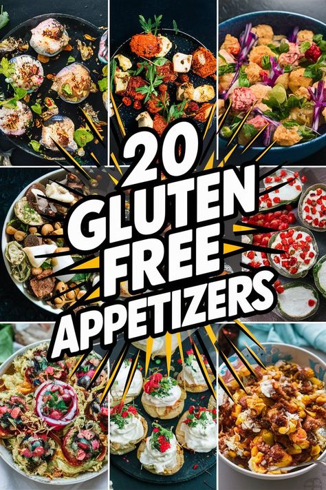 20 Gluten Free Appetizers That Will Make Your Taste Buds Dance – Hangry Hanna Easy Party Food Gluten Free, Gf Appetizers For Party, Progressive Appetizer Party, Easy Gluten Free Finger Foods, Finger Food Gluten Free, Easy Gluten Free Potluck Ideas, Fall Appetizers Gluten Free, Best Gluten Free Appetizers, Gluten Free Fall Appetizers