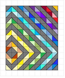 Hst Quilts, Half Square Triangle Quilts Pattern, Triangle Quilt Pattern, Triangle Quilts, Diamond In The Rough, Half Square Triangle Quilts, Quilt Square Patterns, Quilt Sewing Patterns, Rainbow Quilt