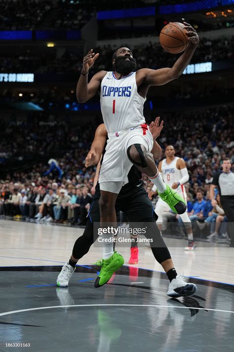 James Harden of the LA Clippers drives to the basket during the game... News Photo - Getty Images James Harden Clippers, American Airlines Center, La Clippers, Discover Music, James Harden, Royalty Free Video, Dallas Mavericks, American Airlines, Dallas Texas