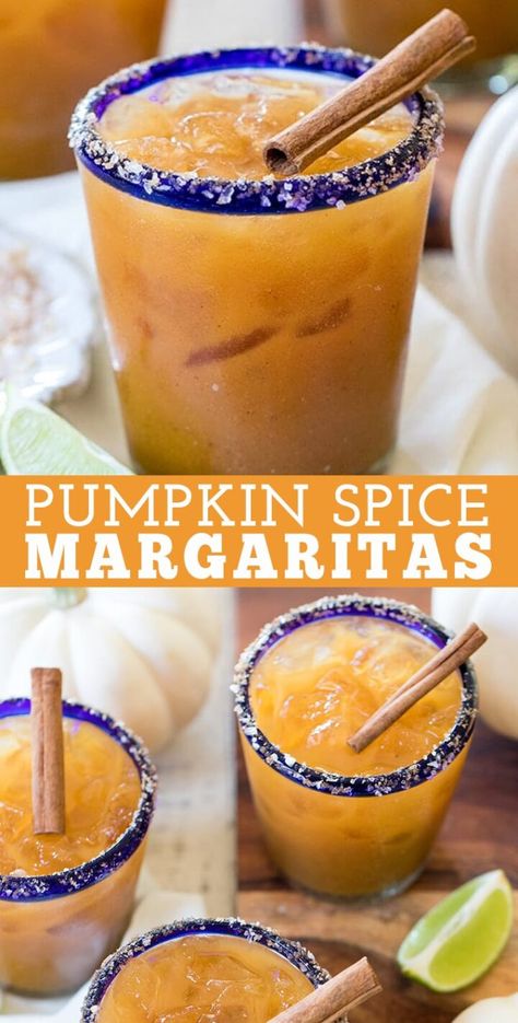 Pumpkin Spice Margarita Recipe, Fall Cocktails Margarita, Pumpkin Tequila Drinks, Pumpkin Margarita Recipe, Pumpkin Mixed Drinks, Pumpkin Puree Cocktails, Pumpkin Spice Margarita, Pumpkin Spice Alcoholic Drinks, Unique Mixed Drinks