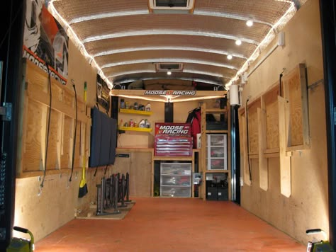 plywood storage ideas - Google Search Cargo Trailer Storage Ideas, Cargo Trailer Shelving Ideas, Enclosed Trailer Shelving Ideas, Enclosed Trailer Conversion, Enclosed Trailer Ideas, Enclosed Motorcycle Trailer, Enclosed Trailer Camper Conversion, Trailer Shelving, Enclosed Trailer Camper