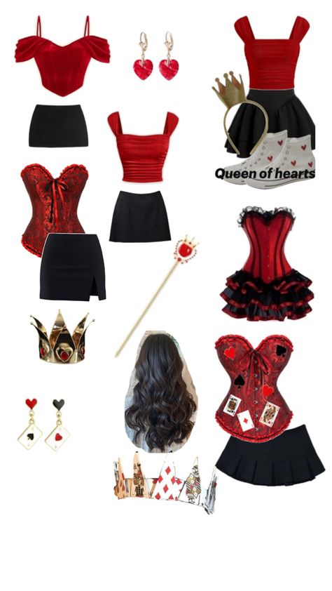 halloween costume of queen of hearts Roaring 20s Party Dress, Queen Of Hearts Halloween Costume, Queen Of Hearts Halloween, Classy Halloween Costumes, Queen Of Hearts Costume, Halloween Coustumes, Pretty Halloween Costumes, Duo Halloween Costumes, Holloween Costume