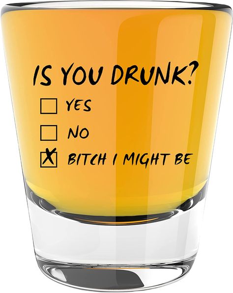 LitGifts Is You Drunk Shot Glass - Cute Shot Glasses for Women or Men - Funny Shot Glasses for Adults - Fun Gifts for Men or Women - 1.75 Ounce Glass Shot Glass Cute Shot Glasses, Cool Shot Glasses, Funny Shot Glasses, Vodka Humor, Fun Gifts For Men, Bar Shots, Vodka Gifts, Party Shots, Alcohol Gifts