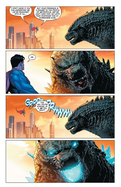 Justice League Comics, Godzilla Comics, Kaiju Design, Godzilla Vs Kong, Godzilla 2014, All Godzilla Monsters, Dc World, Kaiju Art, Comic Book Pages