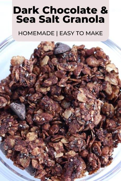 How To Make Granola, Easy Granola, Easy To Make Breakfast, Honey Chocolate, Quick Meal Prep, Meal Prep Snacks, Chocolate Granola, Brownie Batter, Granola Recipes