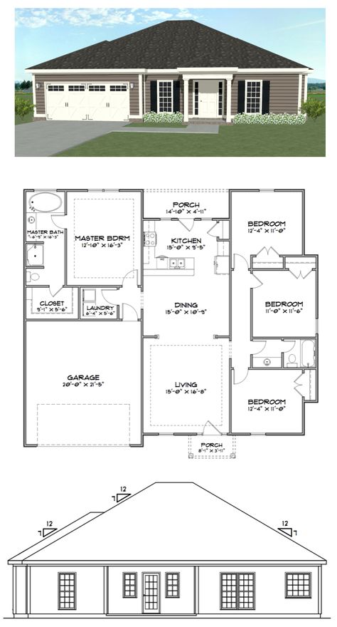 Plan SC1648: ($800) 4 bedroom 2 bath home with 1648 of heated square feet. This home plan is available for purchase online along with many others at stevecoxinc.net. Contact us today to modify this plan. Free House Plans 4 Bedroom, House Plans Sketch, Luxury Bungalow, Multigenerational House Plans, House Plans South Africa, Bungalow Floor Plans, Free House Plans, Suburban House, Ranch Style House Plans