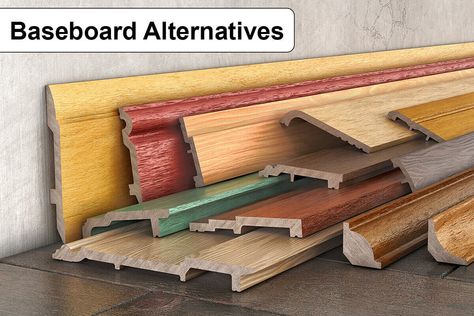 10 Baseboard Alternatives to Consider for Your Home - MellowPine No Miter Baseboards, 2024 Baseboard Trends, Baseboard Alternative Ideas, Cheap Baseboard Ideas, Trim Alternatives, Trim And Baseboard Ideas, Bathroom Baseboard Ideas, Recessed Baseboard, Modern Baseboards And Trim