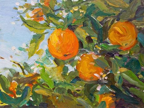 citrus tree oil painting impressionist art wall canvas wall art Canvas For Beginners, Canvas Painting Ideas, 수채화 그림, Impressionism Art, Arte Inspo, Arte Sketchbook, Impressionist Art, Impressionist Paintings, Beginner Painting