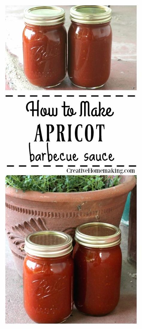 Recipe for the best apricot barbecue sauce. Easy recipe for beginning canners. This tangy barbecue sauce goes great with chicken and pork. Step by step canning instructions included. Canning Apricots, Apricot Bbq Sauce, Barbecue Dinner, Chicken Barbecue, Best Barbecue Sauce, Apricot Recipes, Canning Recipe, Barbecue Sauce Recipes, Bbq Sauce Recipe