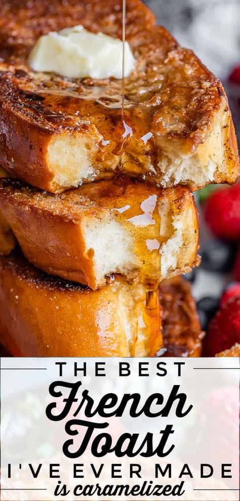 Sweet Cream French Toast, French Toast On Brioche Bread, Best Homemade Bread For French Toast, French Toast Caramelized, Brioche Bread Toast, French Toast With Flour, French Brioche French Toast, French Toast For Dinner, French Toast Cinnamon Bread