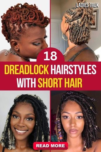 Explore 18 stunning summer dreadlock hairstyles for women with short hair! From chic updos to trendy twists, these styles are perfect for warm weather vibes. Create your summer look and embrace the natural beauty of dreadlocks. #SummerHairstyles #Dreadlocks #ShortHair #SummerFashion Short Locs Hairstyles For Women Dreadlock Styles Dreads Hair, Summer Loc Styles For Women, Women Dreadlock Styles, Dreadlocks Styles For Women, Short Loc Styles For Women Updo, Short Dreads Styles For Women, Locs Hairstyles For Women Dreadlocks, Loc Updo Styles Short, Styles For Short Locs