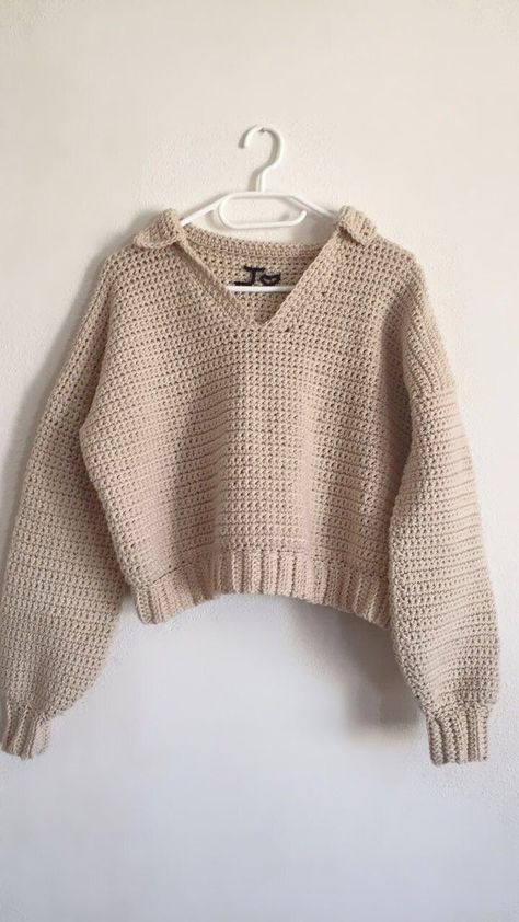 Crochet Loose Knit Sweater, Crochet Sweater Cardigan Pattern Free, Crochet Sweater For Women, Crochet Collared Sweater, Easiest Crochet Sweater, Fitted Crochet Sweater, Crochet Sweater Women, Hand Knitted Sweaters For Women Handmade, Knitting Pullover Women