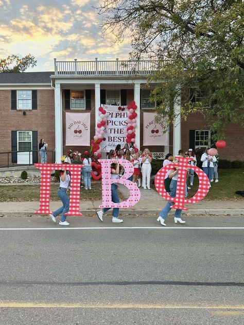 Pi Phi Bid Day, U Of Arizona, Greek Ideas, Sorority Themes, Rush Week, Sorority Ideas, Alpha Gam, Tri Sigma, Sorority Letters