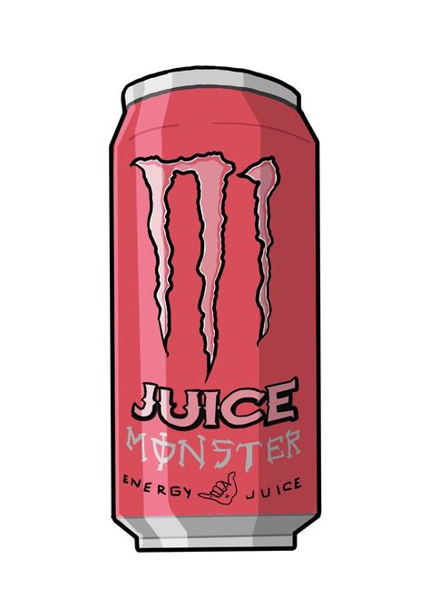 Monster Drink Sticker, Monster Energy Drink Drawing, Monster Drink Art, Monster Drink Drawing, Monster Can Drawing, Monster Energy Drawing, Picture For Coloring, Monster Drink, Monster Sketch