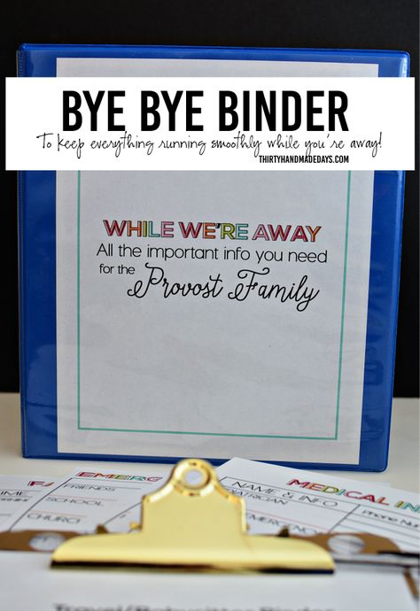 Use this travel binder for babysitters who watch your kids - full of important information and free! Nanny Binder, Babysitter Notes, Traveling To New York, Travel Binder, Home Organization Binders, Household Notebook, Emergency Binder, Family Binder, Home Binder