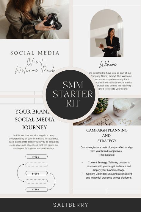 Social Media Marketing Template, Business Starter Kit, Stop Wasting Your Time, Marketing Kit, Campaign Planning, Freelance Social Media, Canva Social Media, Welcome Packet, Pricing Guide