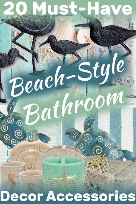 Bathroom Decor Beach Theme, Seaside Bathroom, Tranquil Bathroom, Beach Style Bathroom, Beachy Bathroom, Fun Towels, Beach House Bathroom, Bathroom Decals, Nautical Bathroom Decor