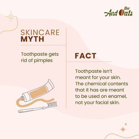 There is a vast sea of information on the internet concerning the causes and remedies for acne. One such common discussion is about how toothpaste can heal your acne. Is it a fact or just another myth? We are here to debunk that. The simple answer to this myth is No! Toothpaste doesn’t help you get rid of pimples or acne. The truth is that the ingredients used in any toothpaste are meant to be used on the enamel of your teeth and not on your skin. Skin Care Myth Or Fact, Myth Fact Creative Ads, Myth And Fact Design, Myth Vs Fact Creative Design, Toothpaste On Pimples, Liver Benefits, Myth And Fact, Skin Myths, Myth Fact