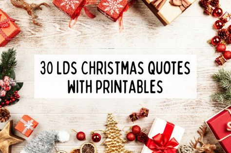 This list of LDS quotes about Christmas is the perfect resource for sharing the importance of Christ and service during the holiday season! These quotes are perfect for sharing in church, relief society, or any Christmas party or church activity. Be sure to check out the printable cards! Christmas Spiritual Thought Lds, Lds Quotes About Christmas, Simple Christmas Message, Lds Christmas Quotes, Quotes About Christmas, Christmas Quotes Jesus, Relief Society Christmas, Lds Christmas, Beloved Quotes