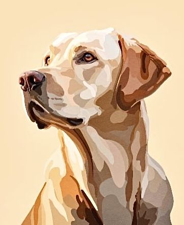 Dog Art Labrador, Yellow Lab Painting Acrylic, Golden Lab Painting, How To Paint A Labrador, Labrador Watercolor Painting, Labrador Retriever Drawing Simple, Labrador Reference, Golden Labrador Drawing, How To Draw A Labrador Step By Step