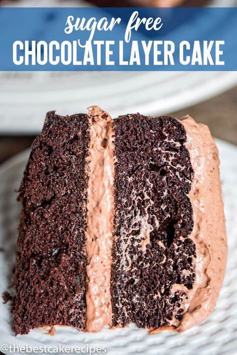 Sugar Free Cakes For Diabetics, Easy Sugar Free Desserts For Diabetics, Sugar Free Desserts For Diabetics, Sugar Free Cake Recipes, Sugar Free Chocolate Cake, Low Sugar Desserts, Sugar Free Baking, Sugar Free Recipes Desserts, Sugar Free Treats