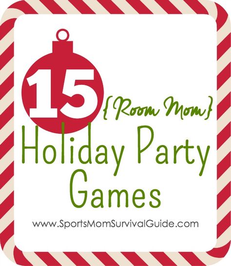 If you've ever been a room mom, then you know your big "time to shine " (and most stressful job) are the parties.  Here are 15 Room Mom Holiday Party Game that the kids are sure to love! Holiday Classroom Games, Classroom Parent, Holiday Party Crafts, Classroom Holiday Party, Class Mom, School Holiday Party, Room Parent, School Christmas Party, Stressful Job